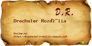 Drechsler Rozália névjegykártya